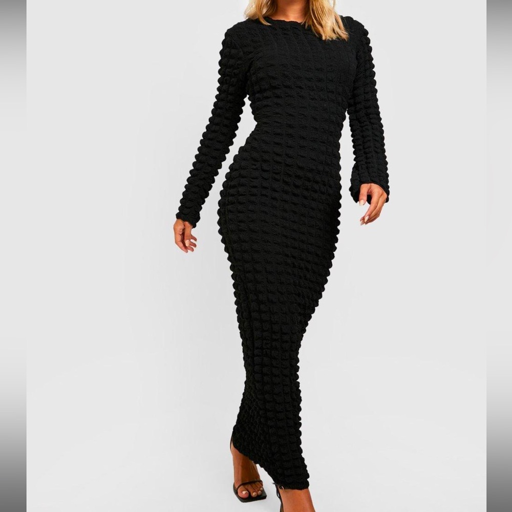 Bubble Textured Maxi Dress